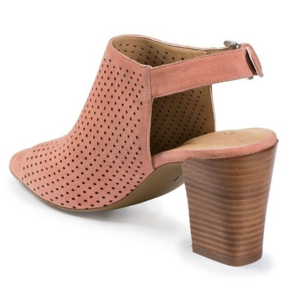 Adam Tucker Shoes - Adam Tucker perforated peep toe sandal